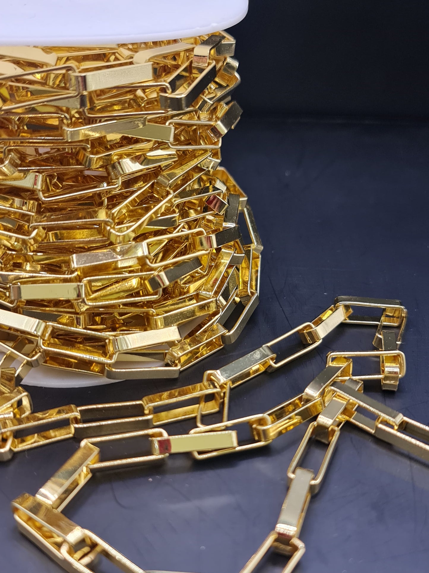 Cadena Dorada Eslabon Geometricos