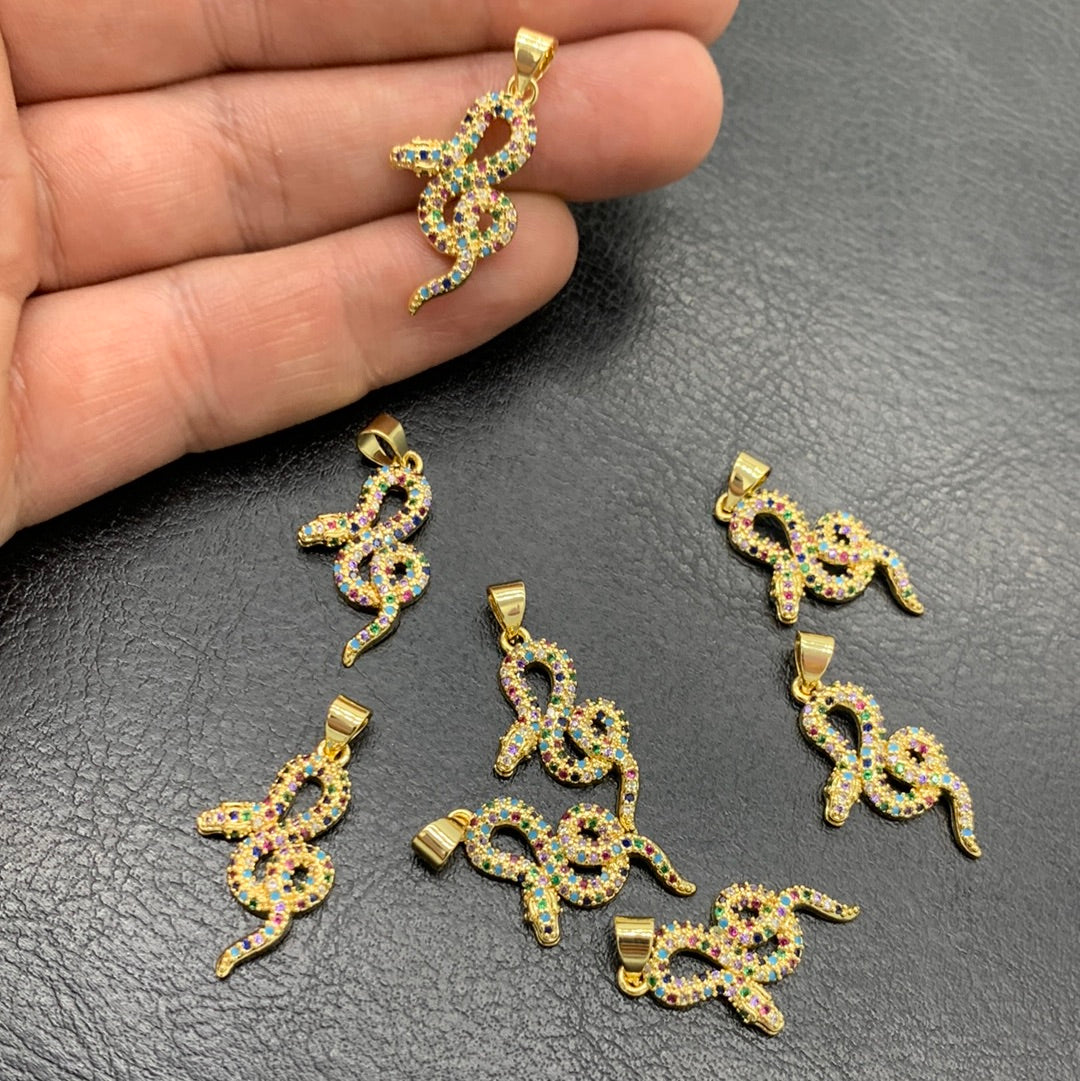 MC79 - SNAKE PENDANT WITH ZIRCONS
