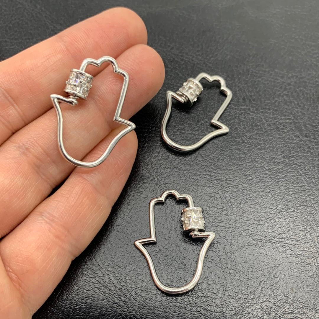 BR76P - BROCHE MANO DE FATIMA CON CIRCONES