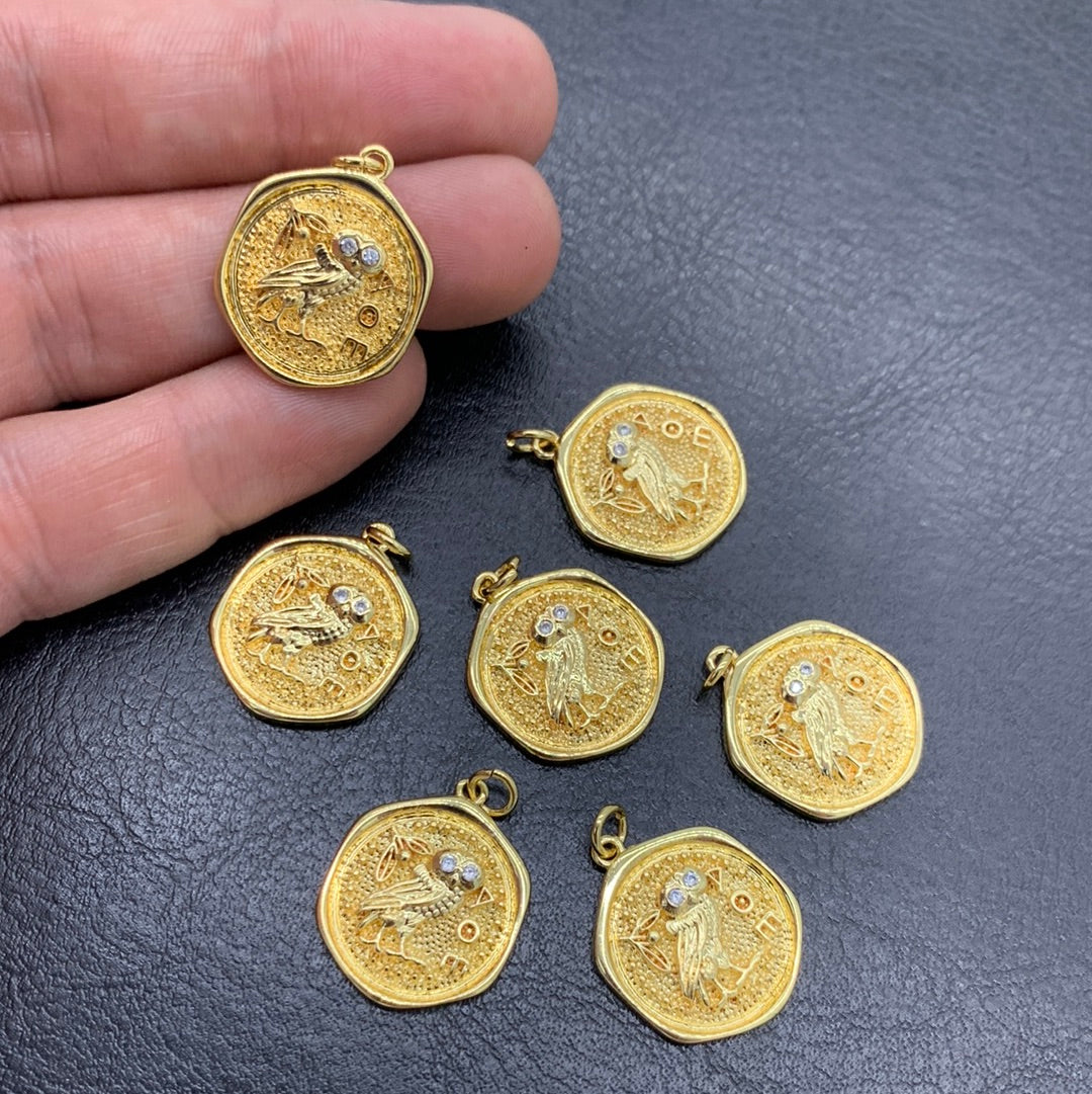 MC136 - MEDALLA MOCHUELO CON CIRCONES