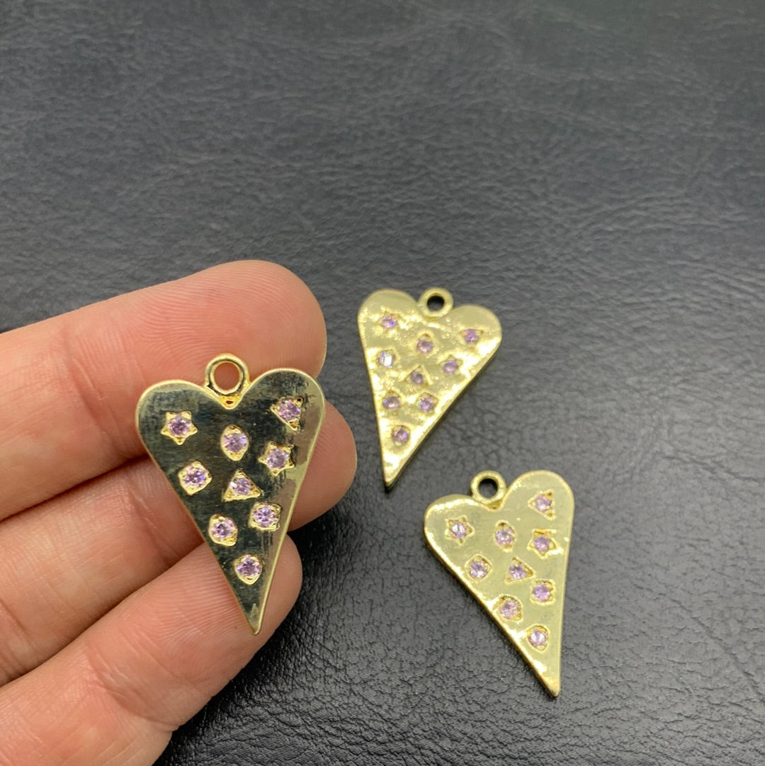 MCO84D - COLGANTE CORAZÓN CON CIRCONES