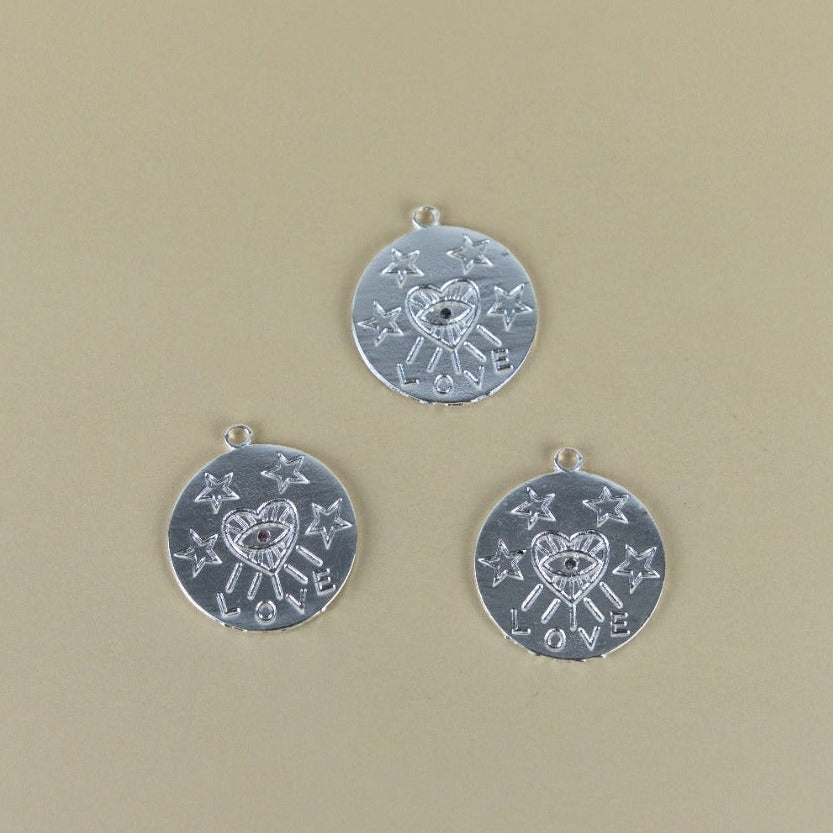 M50P - MAXI LOVE MEDAL WITH ZIRCON