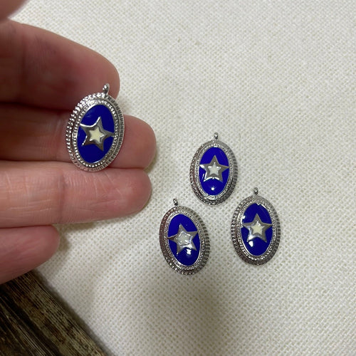 Medallas Esmaltadas Plateadas