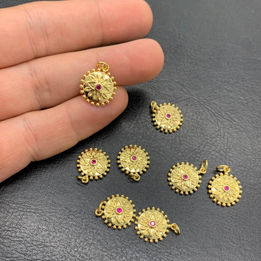 Medallas ojos turcos dorado