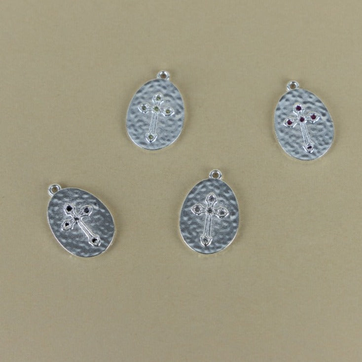 Medallas religiosas plateadas