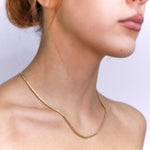 CAMO03 COLLAR DE MOSTACILLAS TUBO 45 CM DORADO