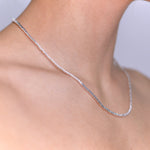 CAMP11 COLLAR DE MOSTACILLAS TUBO 45 CM PLATEADO