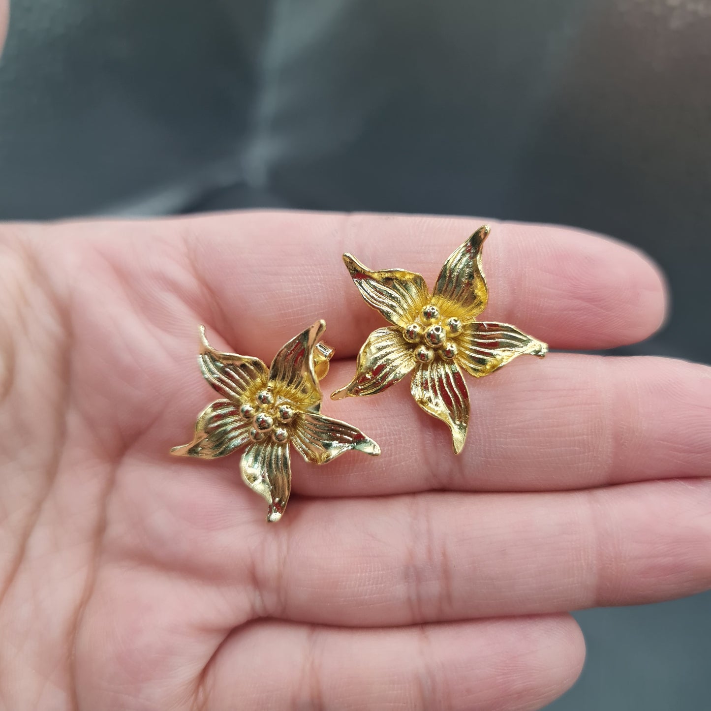 Aros Flor Lirios