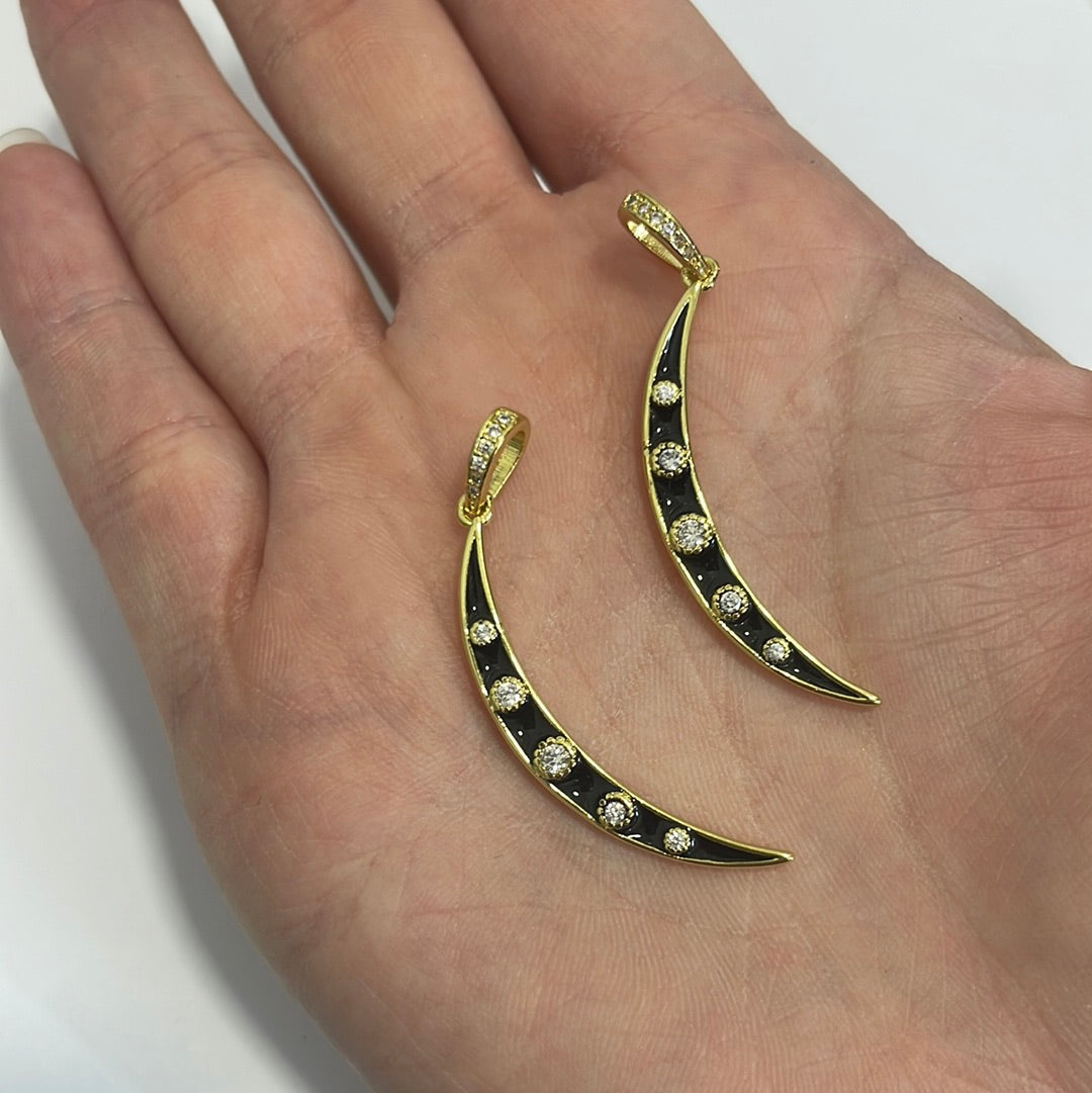 Dije luna con circon