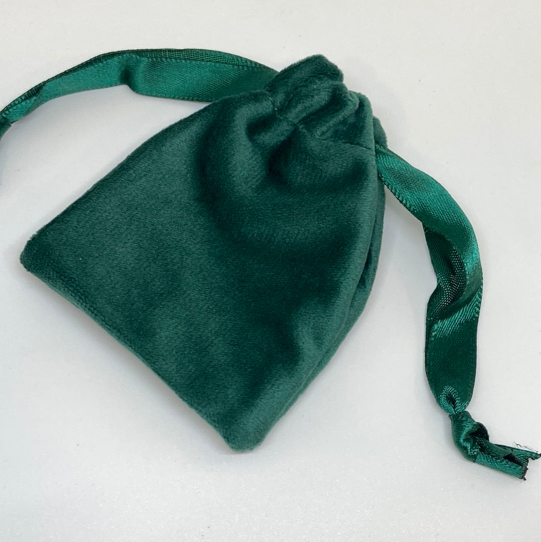 BOLSA TERCIOPELO VERDE