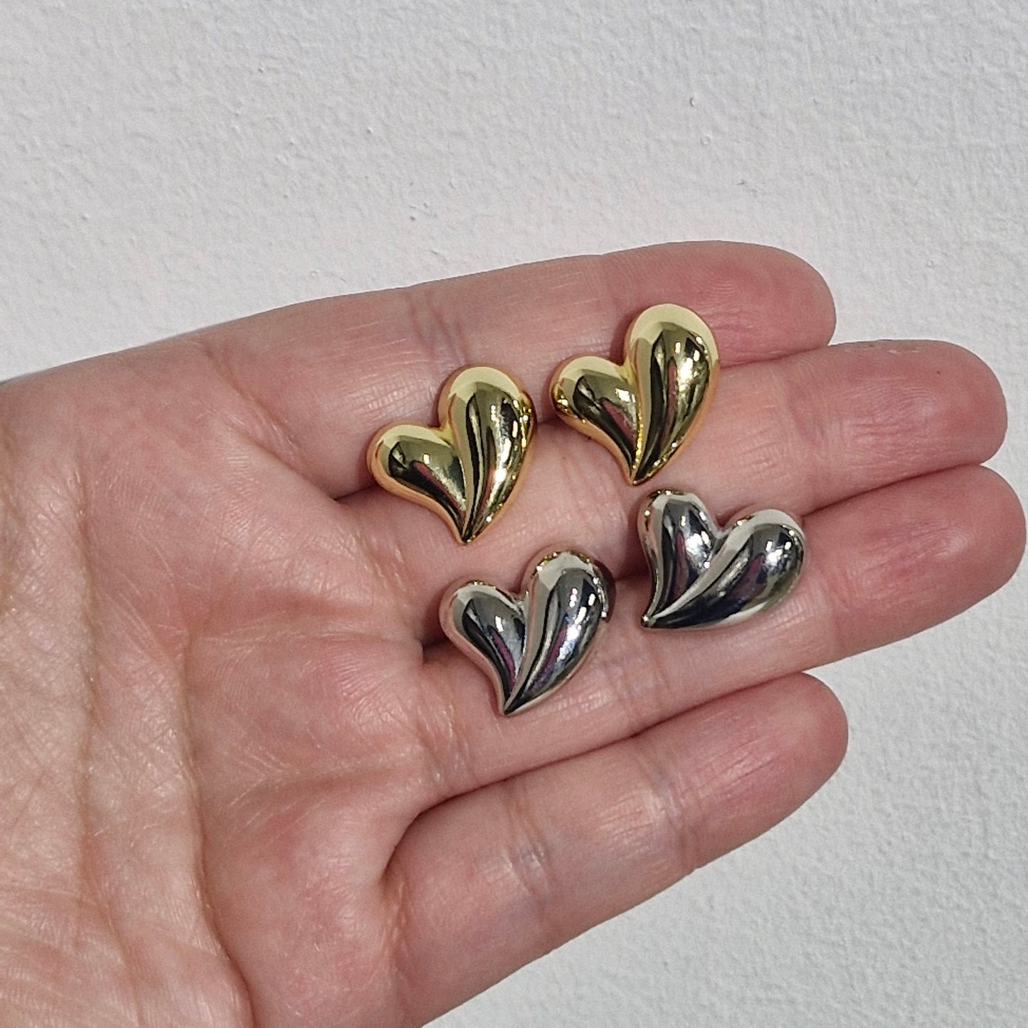 Aros corazon de lado