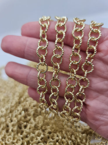 CADENA ESLABÓN ROLO SATINADA