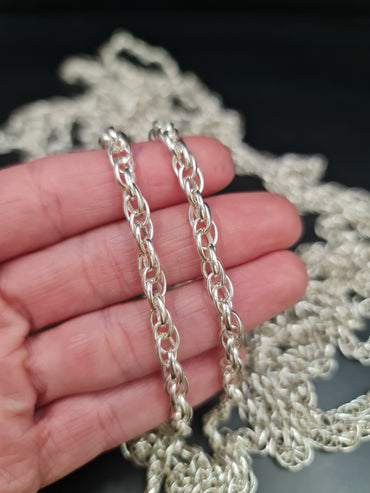 CADENA POR METRO PLATEADA - 13