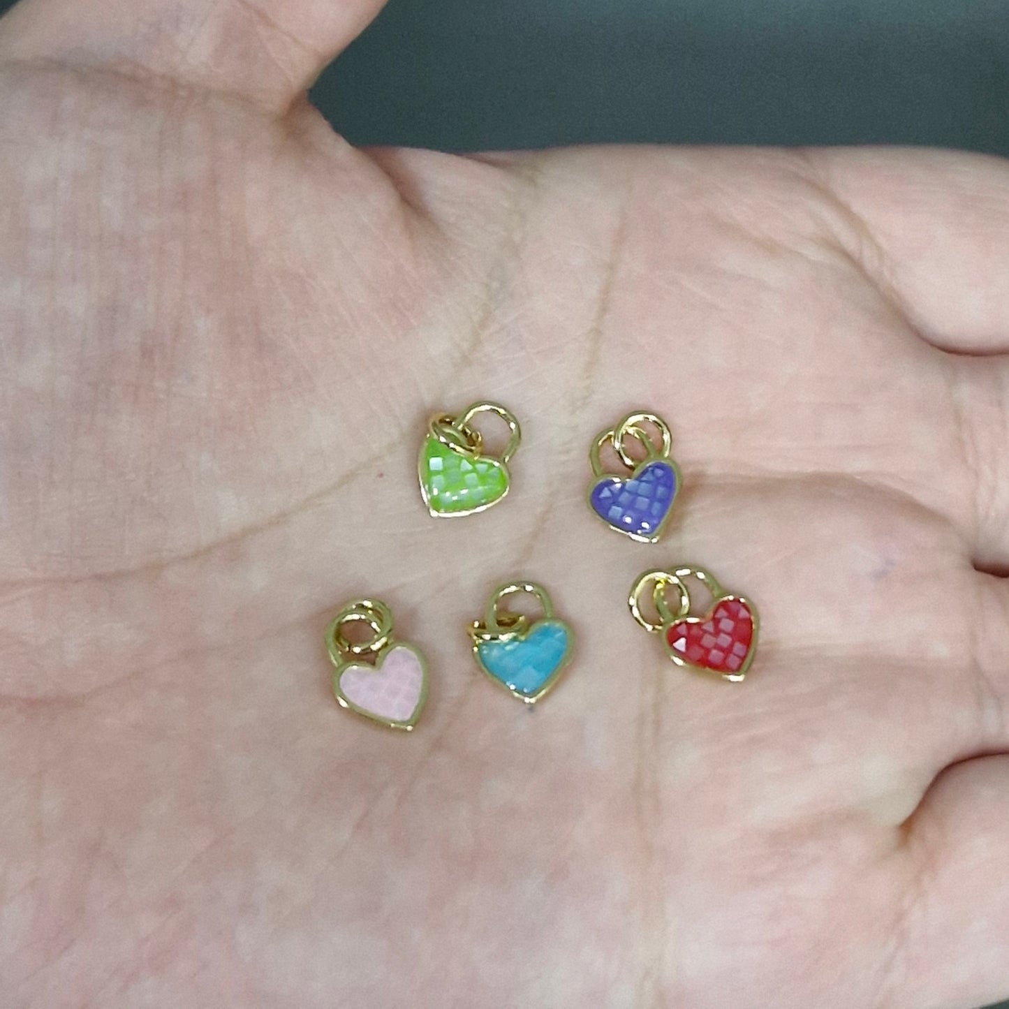 colgante candado corazon colores