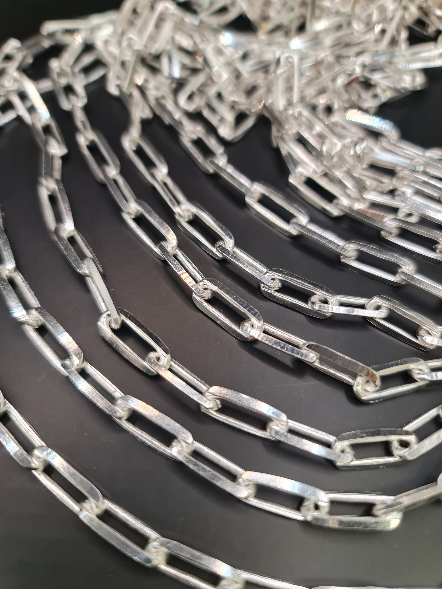 CADENA POR METRO PLATEADA - 15