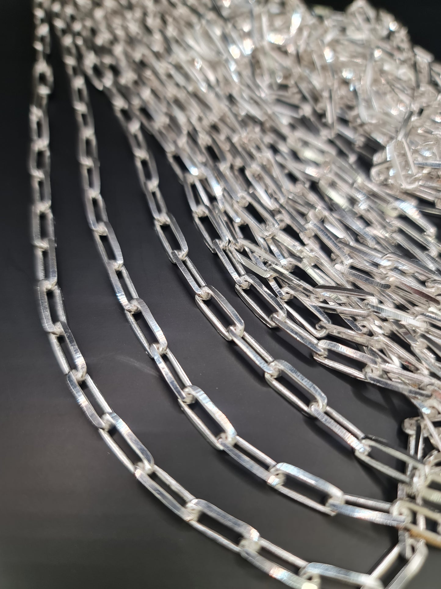 CADENA POR METRO PLATEADA -03