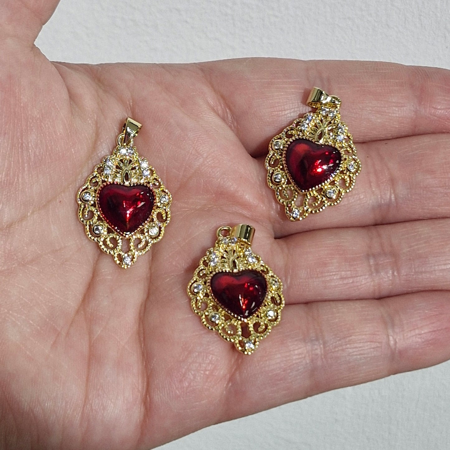Colgante corazon rojo