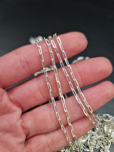 CADENA POR METRO PLATEADA - 18.1