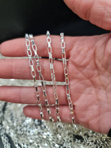 CADENA POR METRO PLATEADA - 09