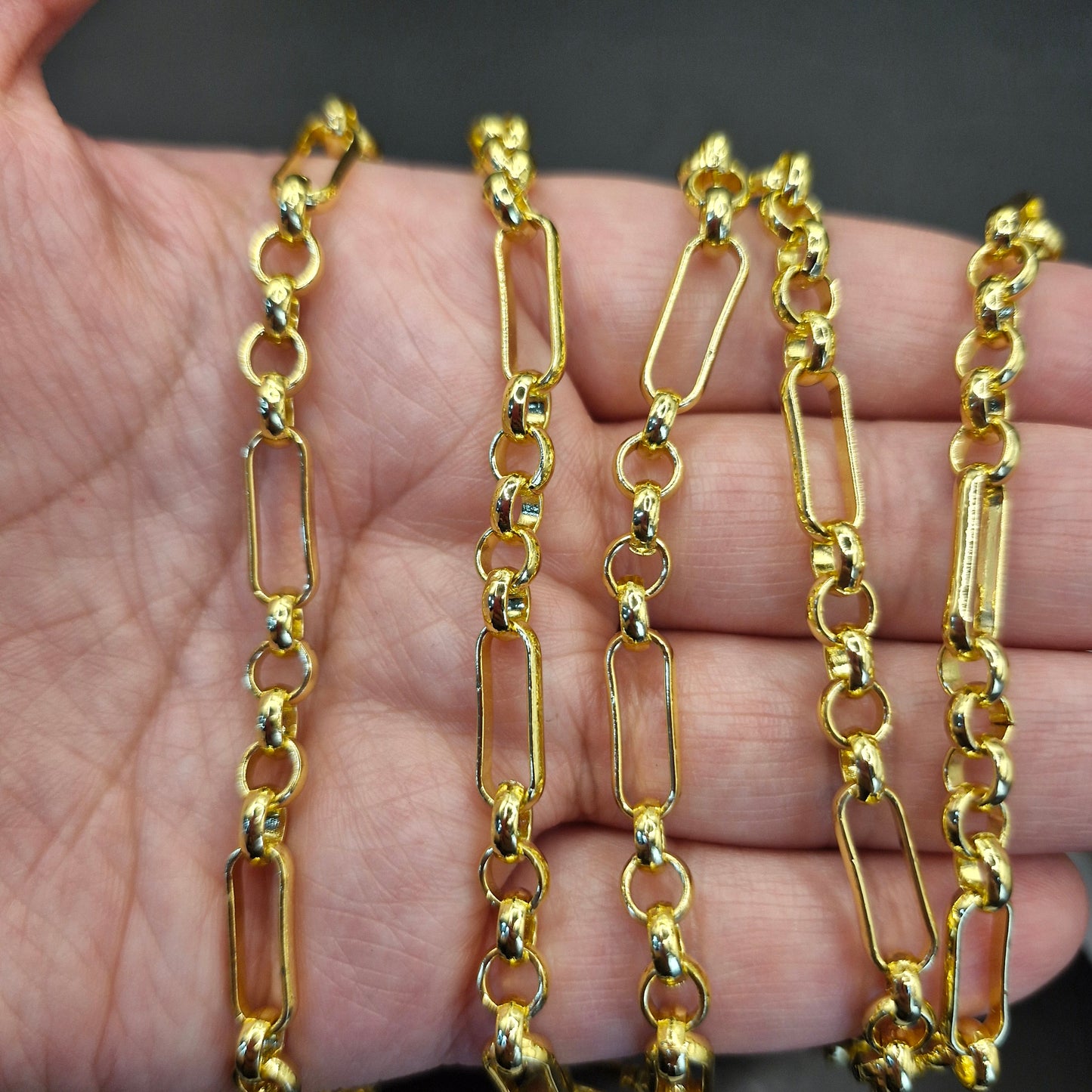 Cadena Dorada Eslabon Clip