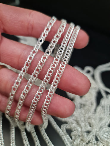 CADENA POR METRO PLATEADA - 14