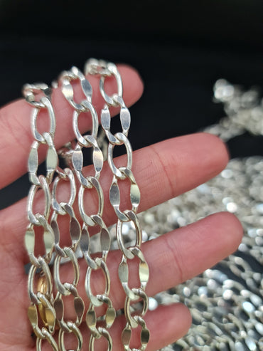 CADENA POR METRO PLATEADA - 12