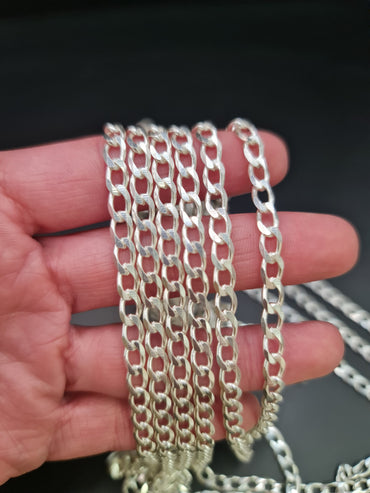 CADENA POR METRO PLATEADA - 16