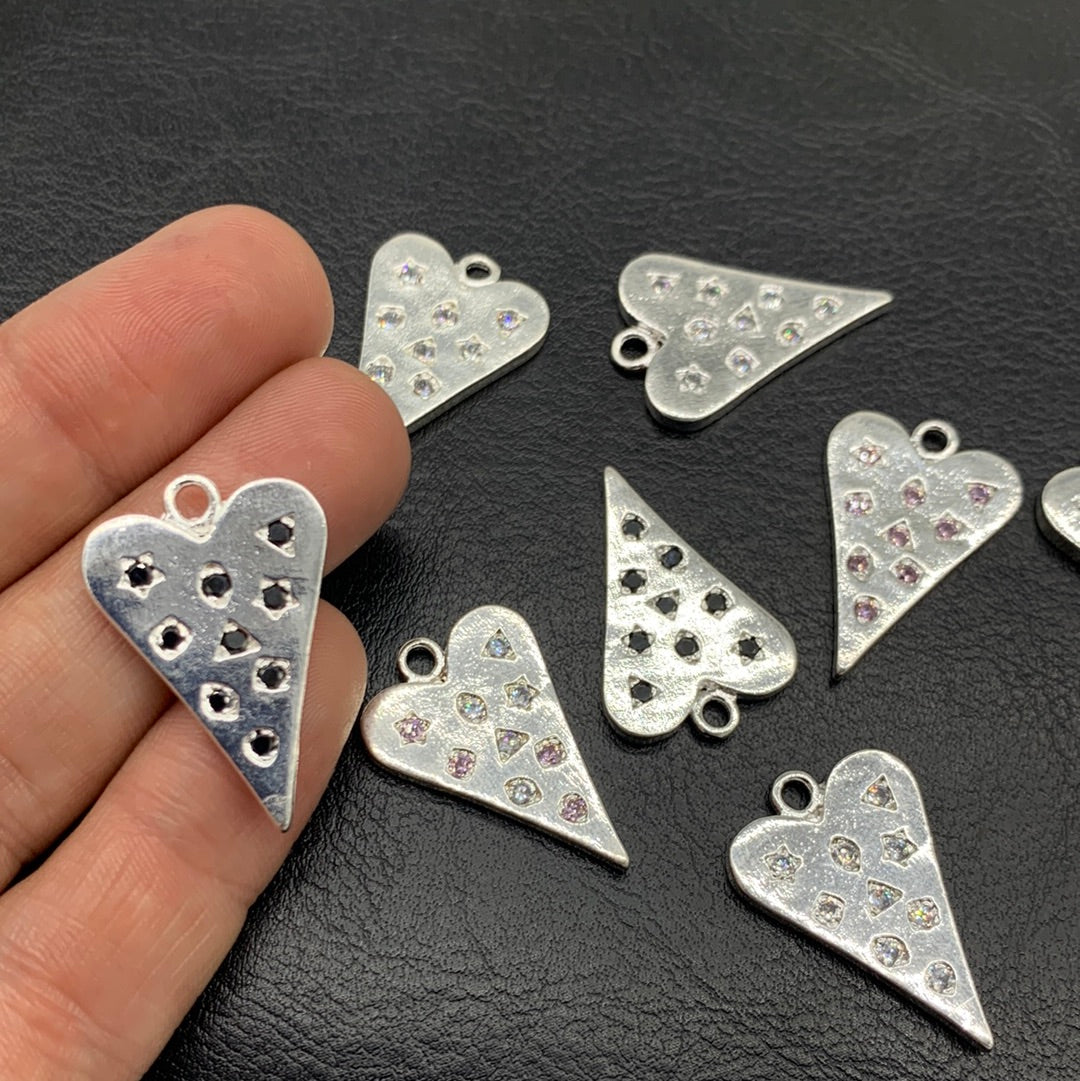 MCO84P - COLGANTE CORAZÓN CON CIRCONES