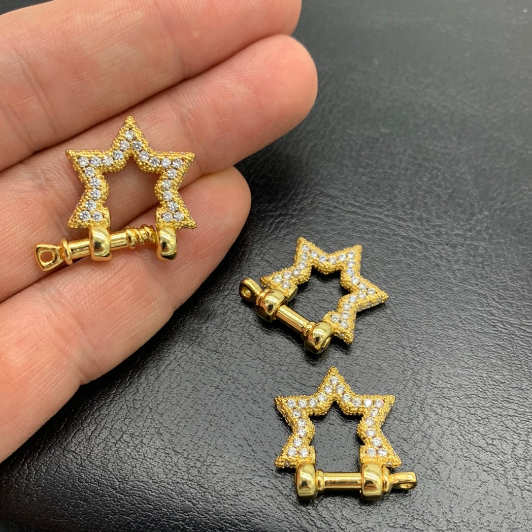 BR43D - BROCHE ESTRELLA CON CIRCONES