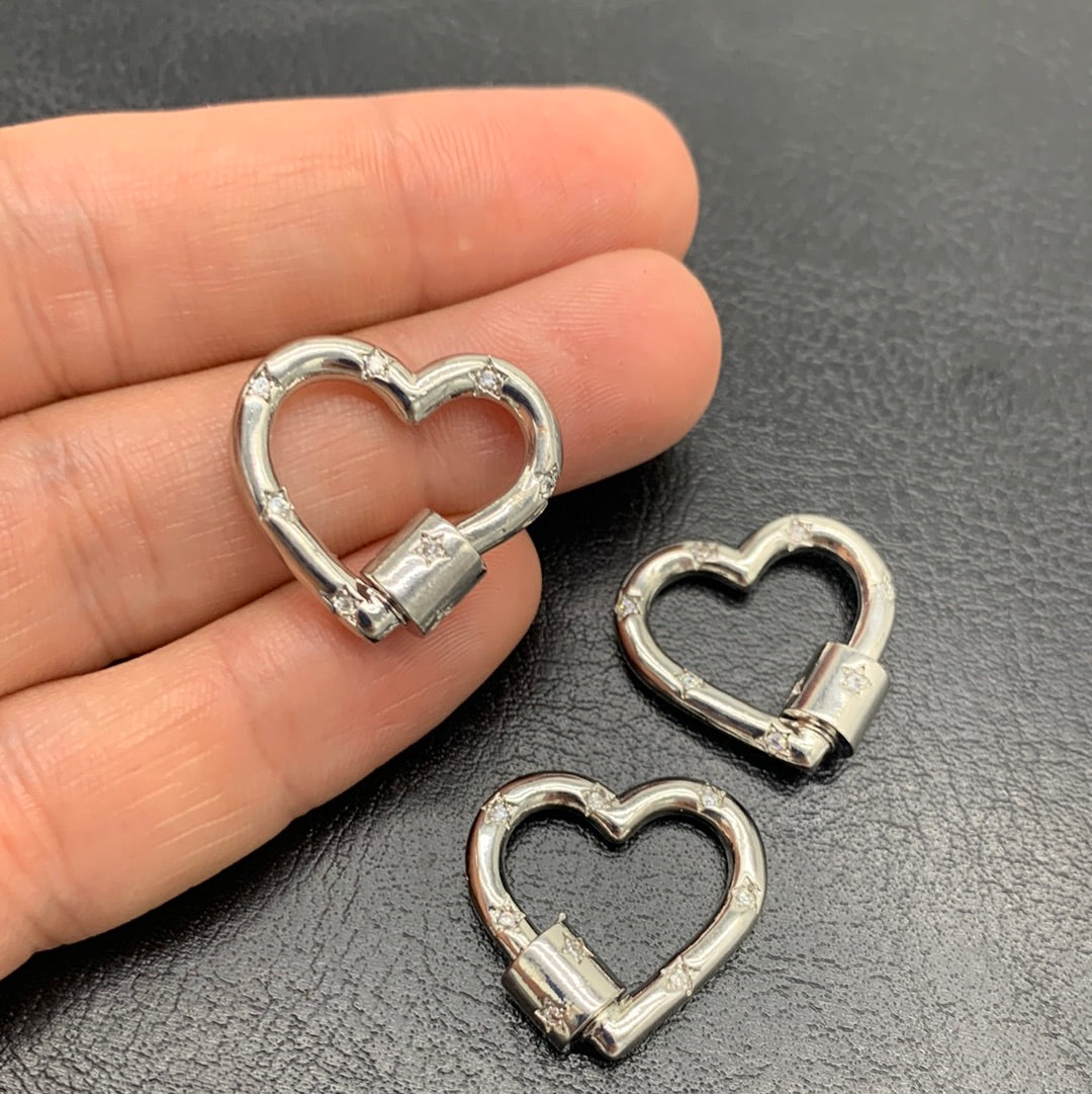 BR47P - BROCHE CORAZON CON CIRCONES