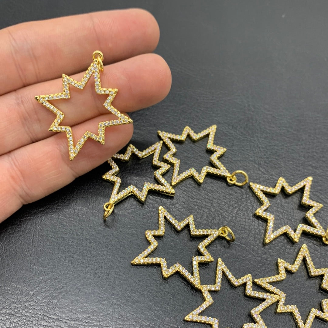 MC28 - MAXI COLGANTE ESTRELLA CON CIRCONES