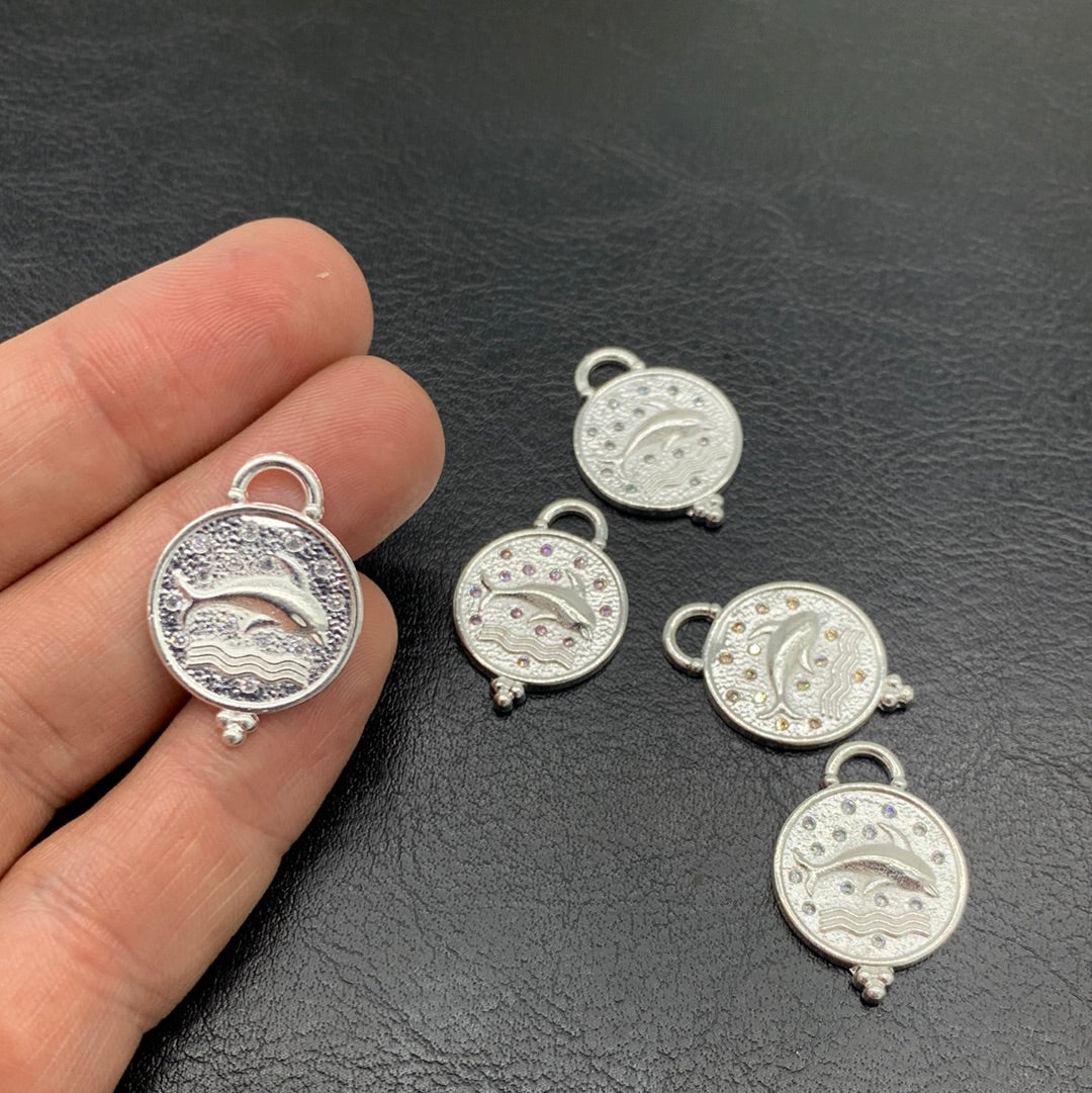 M35P - MEDALLA DELFÍN CON CIRCONES