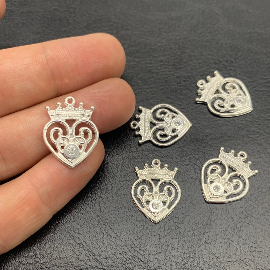 MCO25P - HEART PENDANT WITH ZIRCON