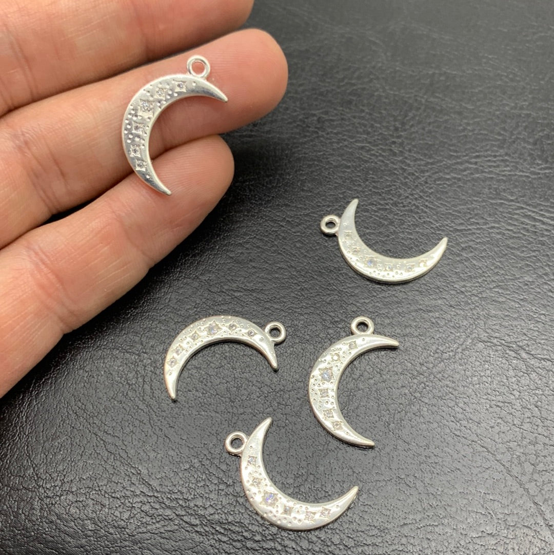 M166P - COLGANTE LUNA CON CIRCONES
