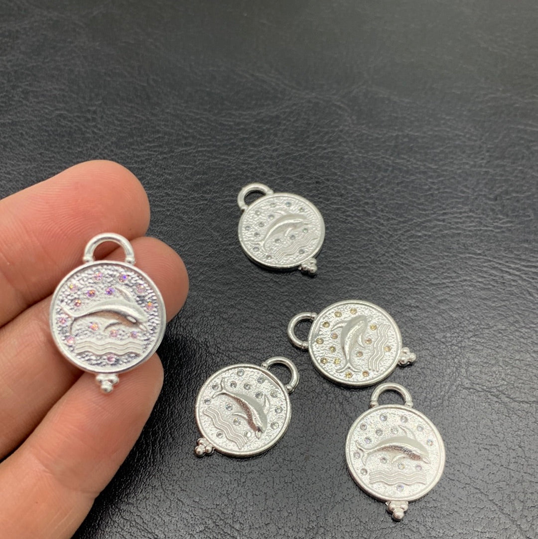 M35P - MEDALLA DELFÍN CON CIRCONES