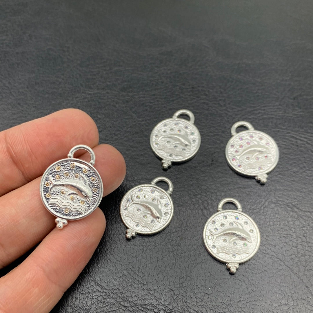 M35P - MEDALLA DELFÍN CON CIRCONES