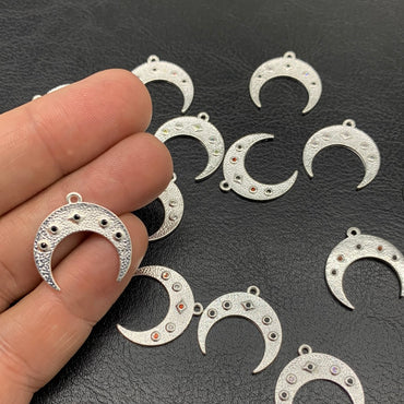 M175P - COLGANTE LUNA CON CIRCONES