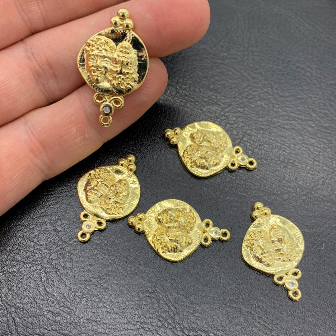 M191D - MEDALLA DOS CARAS CON CIRCON