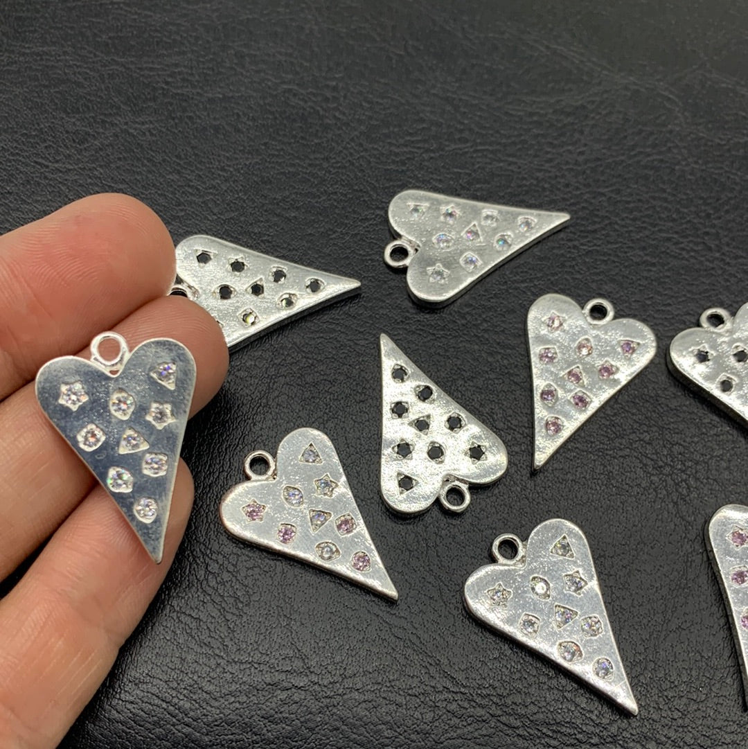 MCO84P - COLGANTE CORAZÓN CON CIRCONES