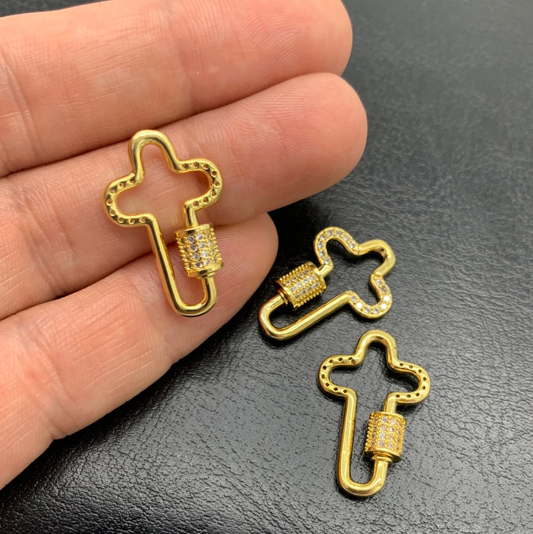 BR45D - BROCHE CRUZ CON CIRCONES