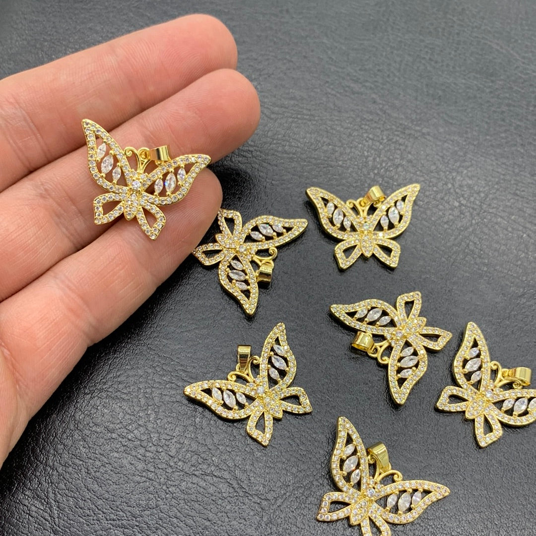 MC46 - COLGANTE MARIPOSA CON CIRCONES