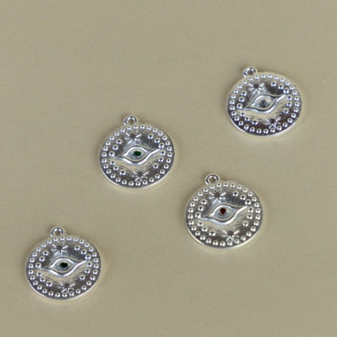 M100D - MEDALLA OJO TURCO CON CIRCONES DE COLORES