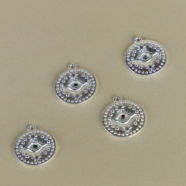 M100D - MEDALLA OJO TURCO CON CIRCONES DE COLORES