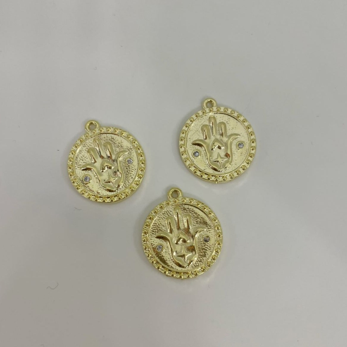 M104P - MEDALLA MANO DE FATIMA CON CIRCONES