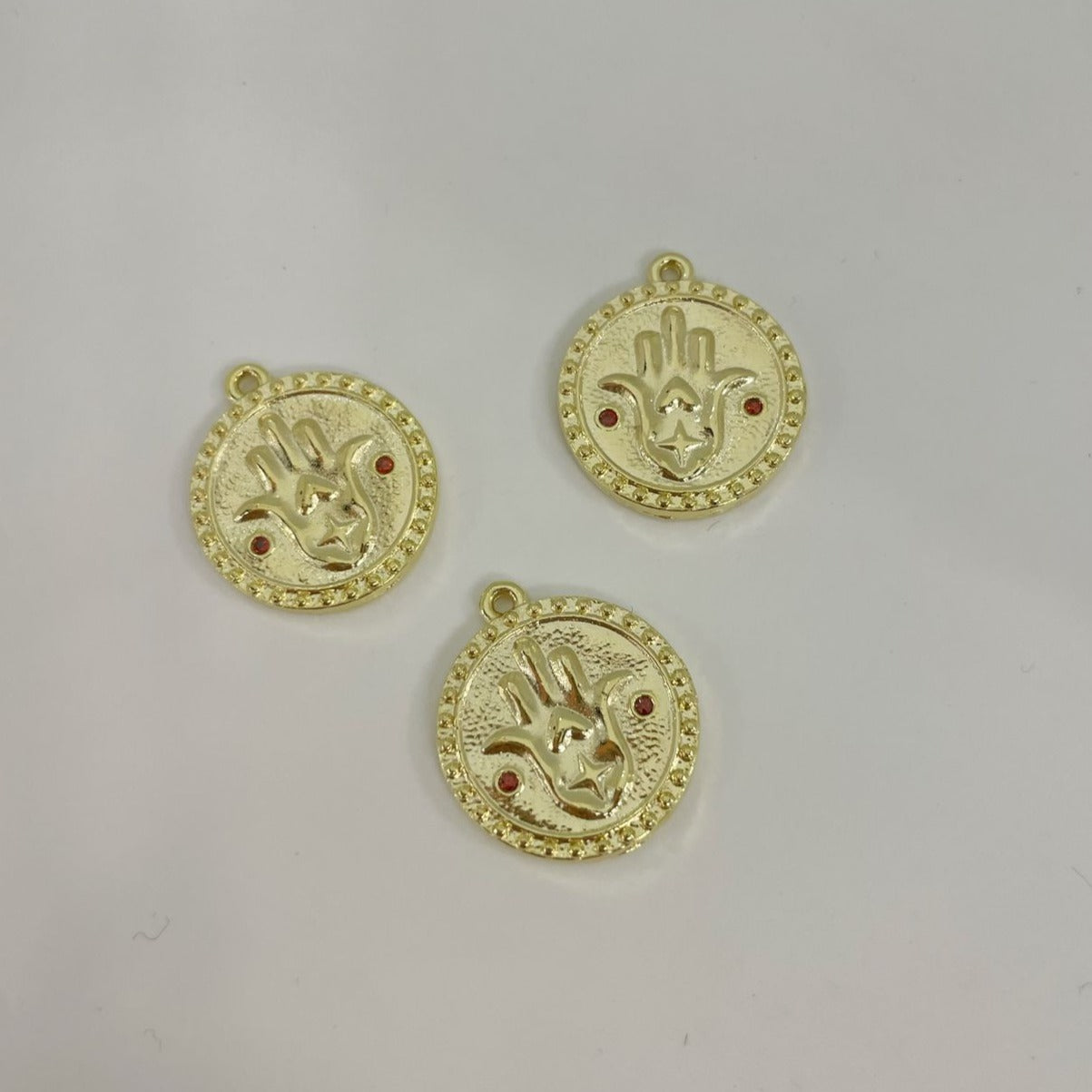 M104P - MEDALLA MANO DE FATIMA CON CIRCONES