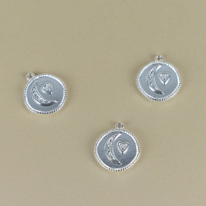 M159P - MEDALLA LUNA Y CORAZON
