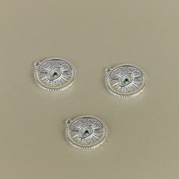 M90D - MEDALLA OJO TURCO CON CIRCON DE COLORES